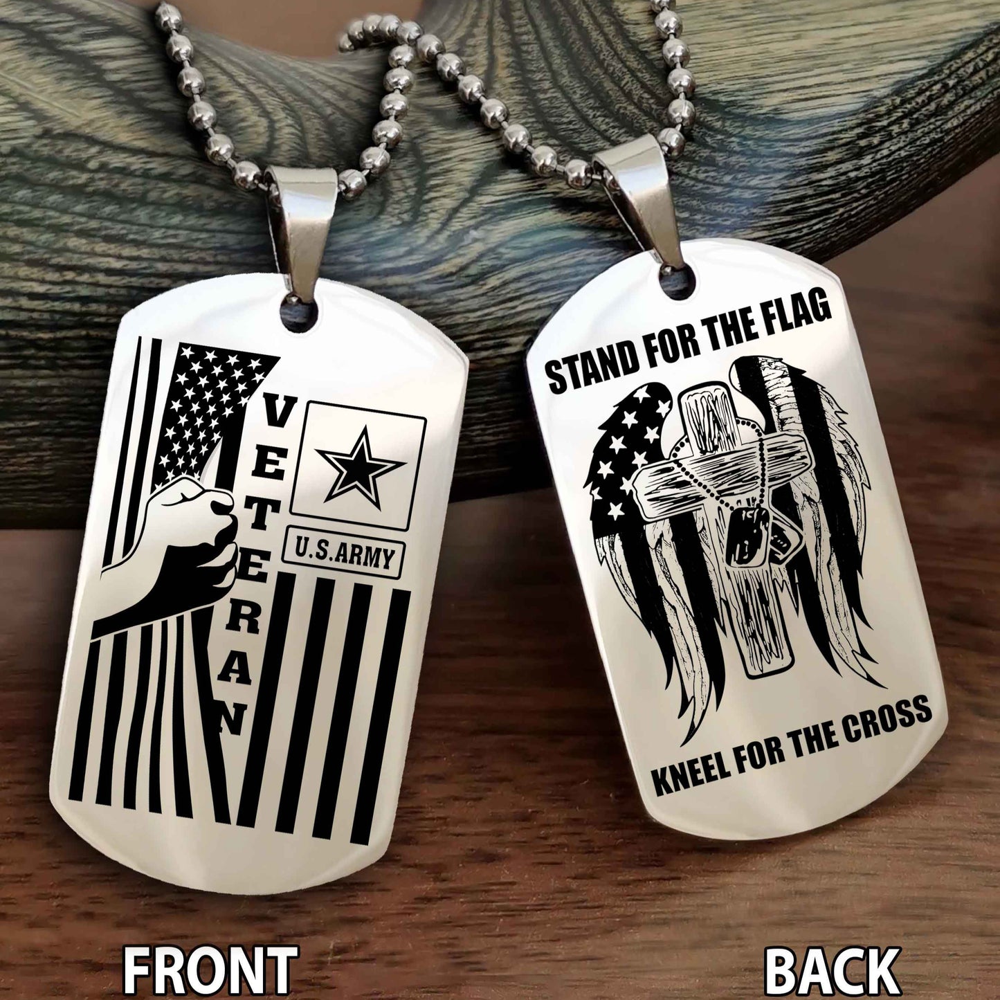 Soldier Personalized Double Sided Dog Tag For Brother (Copy)
