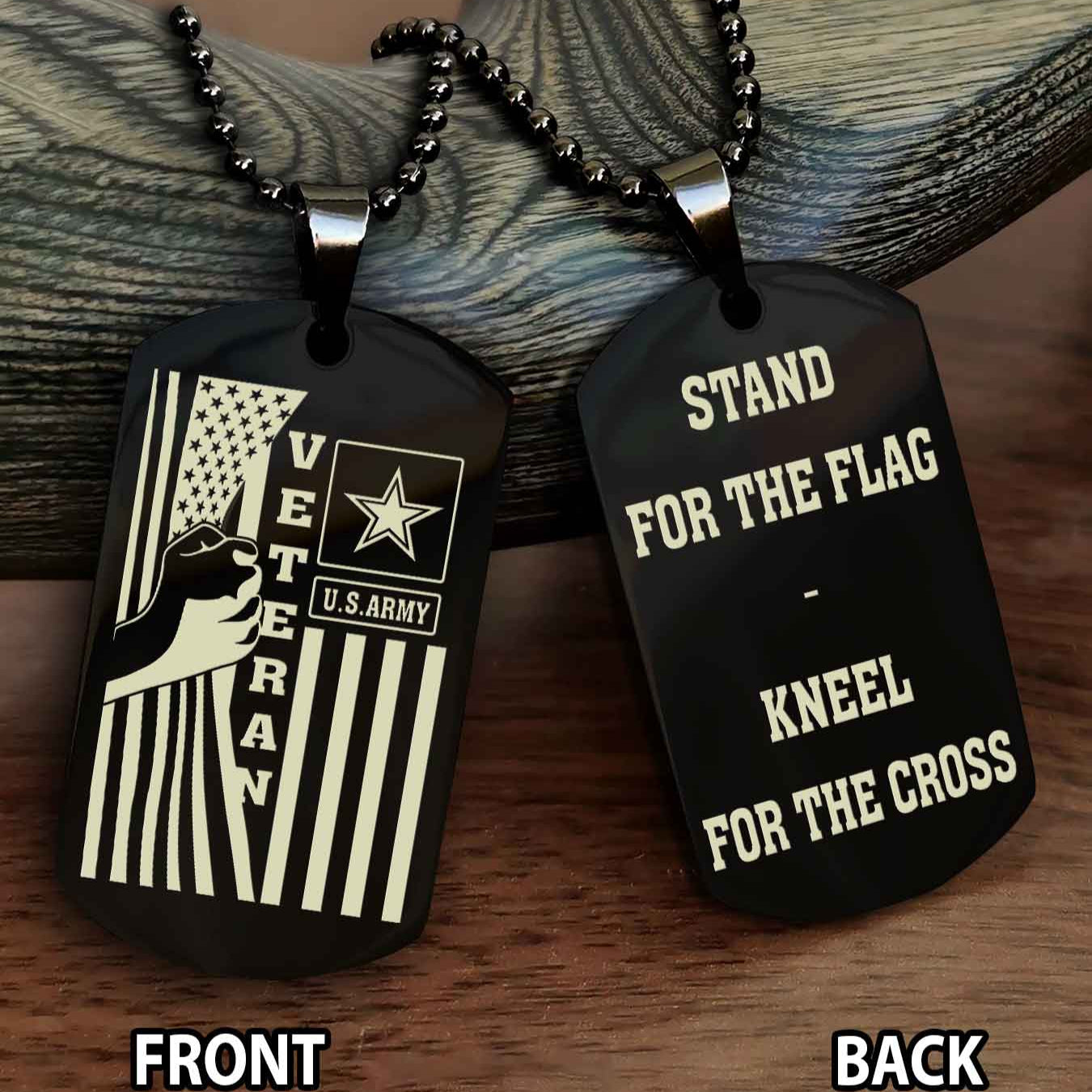 Soldier Personalized Double Sided Dog Tag For Brother (Copy)