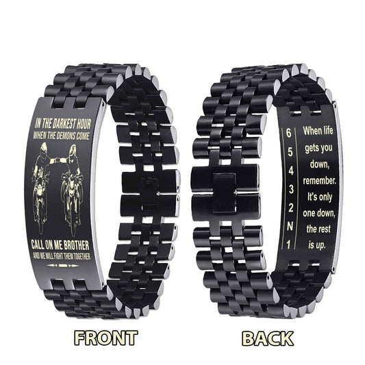 Sport Bike double side bracelet for brother, When life gets you down, remember. It’s only one down, the rest is up.