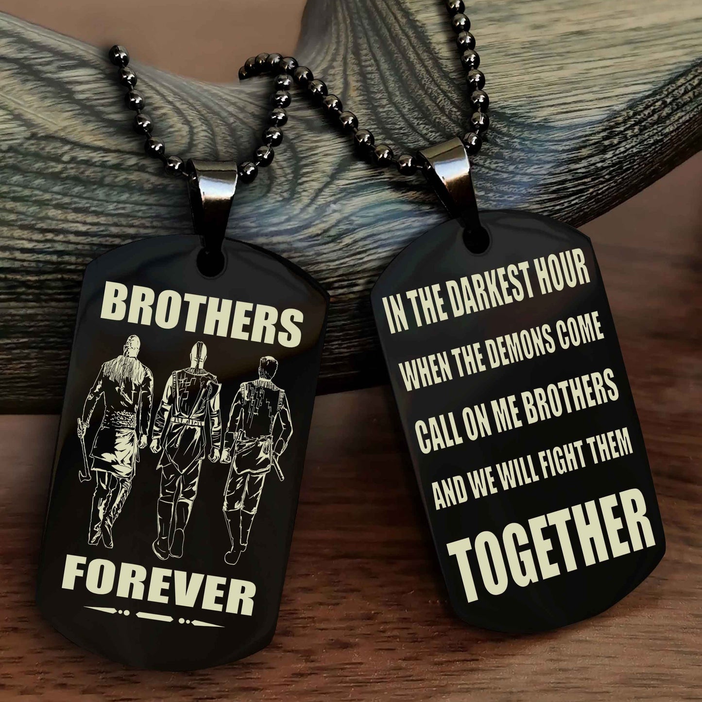 Police Personalized Double Sided Dog Tag For My Brother - Call On Me Brother And We Will Fight Them Together Gift For Your Friend