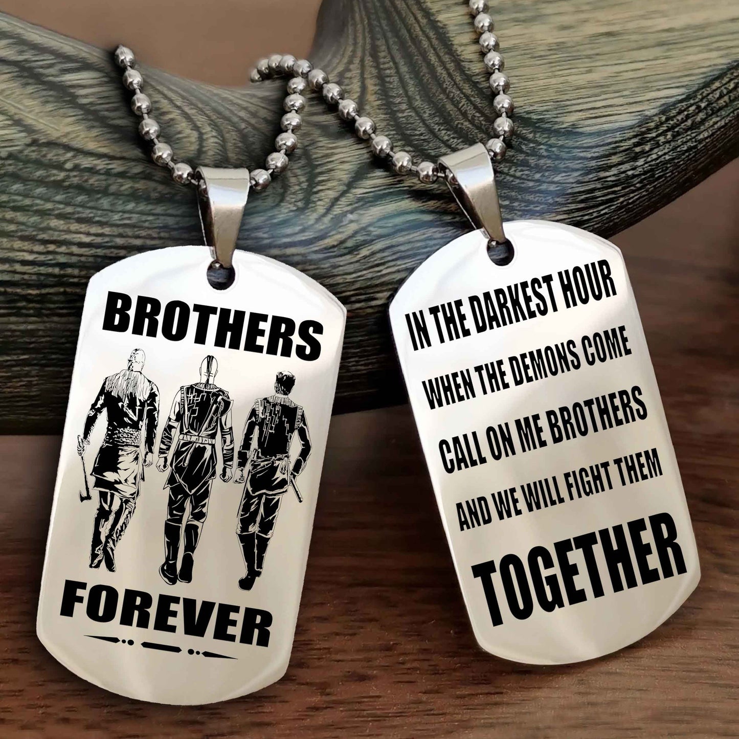 Police Personalized Double Sided Dog Tag For My Brother - Call On Me Brother And We Will Fight Them Together Gift For Your Friend