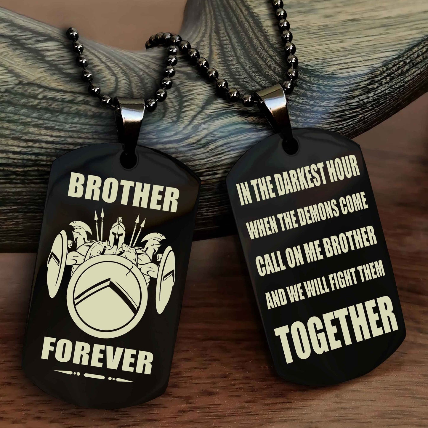Police Personalized Double Sided Dog Tag For My Brother - Call On Me Brother And We Will Fight Them Together Gift For Your Friend