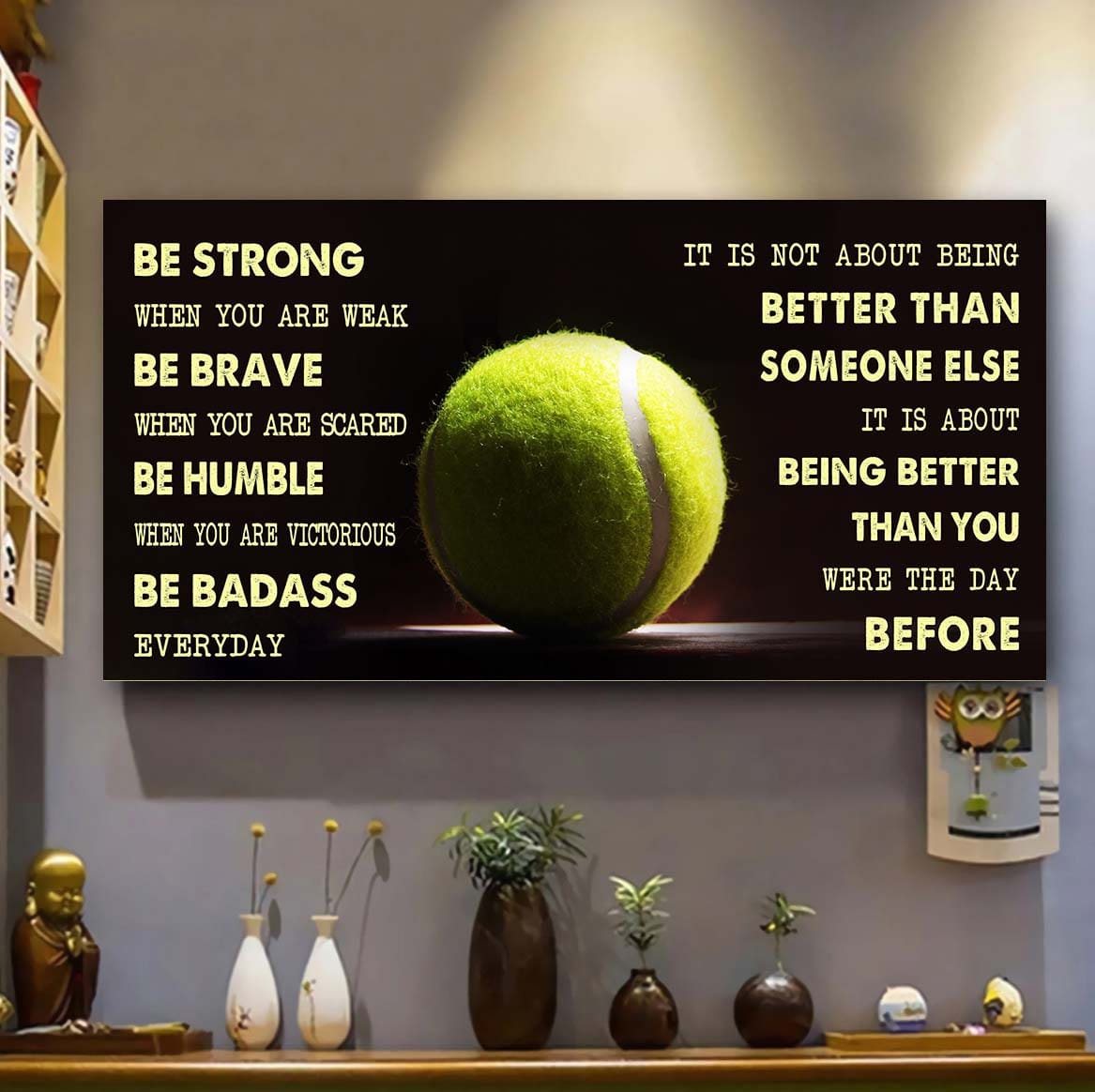 Basketball Poster It Is Not About Being Better Than Someone Else - Be Strong When You Are Weak