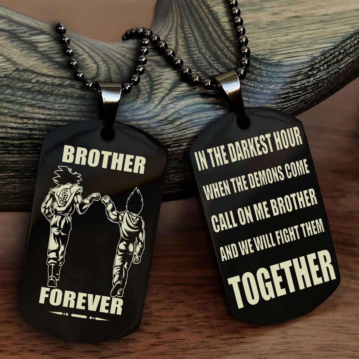 Soldier-Brother Personalized Double Sided Dog Tag For My Brother - Call On Me Brother And We Will Fight Them Together Gift For Your Friend
