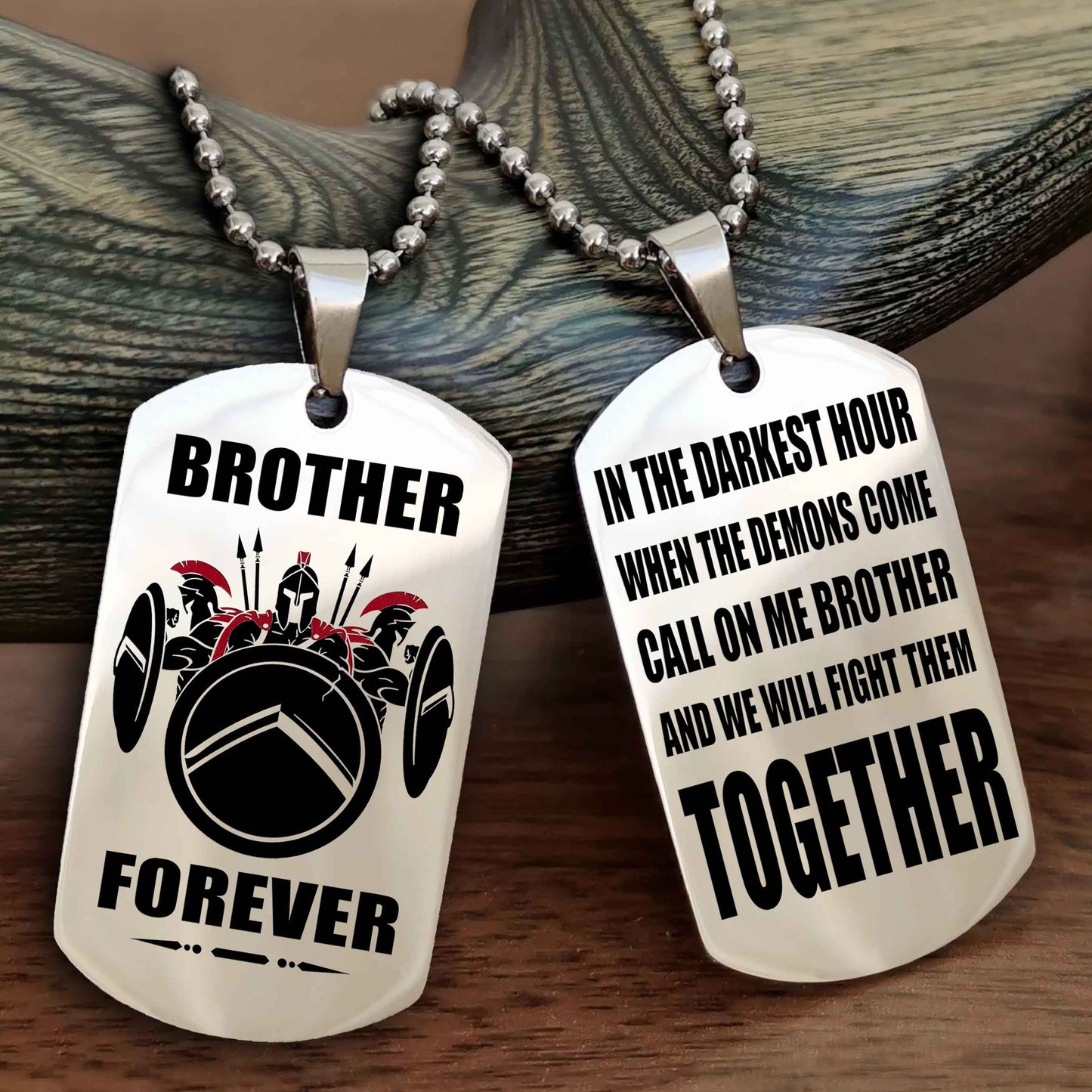 Police Personalized Double Sided Dog Tag For My Brother - Call On Me Brother And We Will Fight Them Together Gift For Your Friend