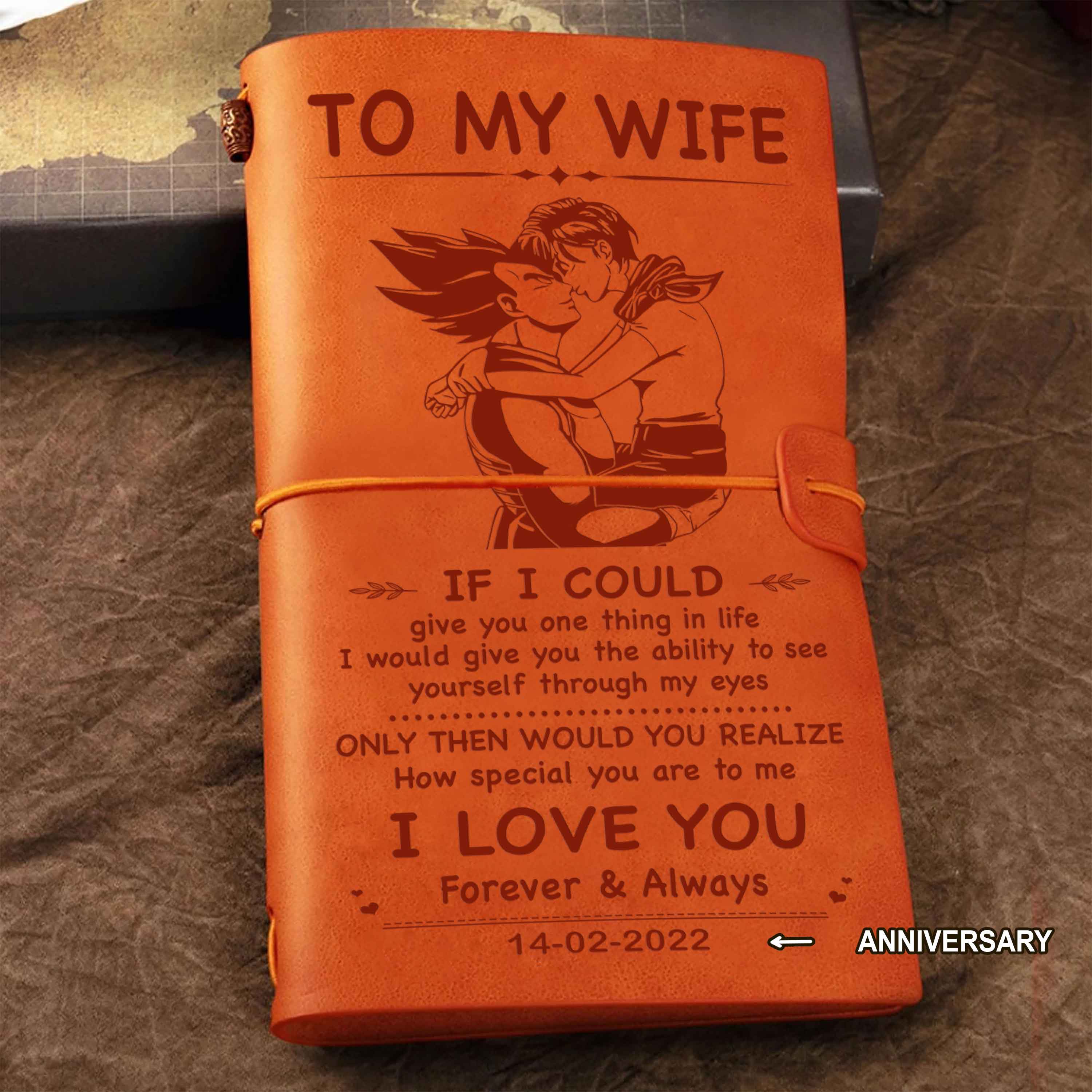 Valentines gifts Vintage Journal Husband to Wife With Loving Message Perfect Gift For You Darling