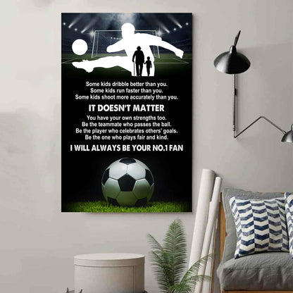 Sport Poster American Football Canvas Be The One Who Plays Fair And Kind I Will Always Be Your No1 Fan Gift For Your Kid Xmas Gift From Grandpa And Grandma