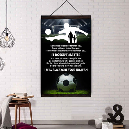 Sport Poster American Football Canvas Be The One Who Plays Fair And Kind I Will Always Be Your No1 Fan Gift For Your Kid Xmas Gift From Grandpa And Grandma