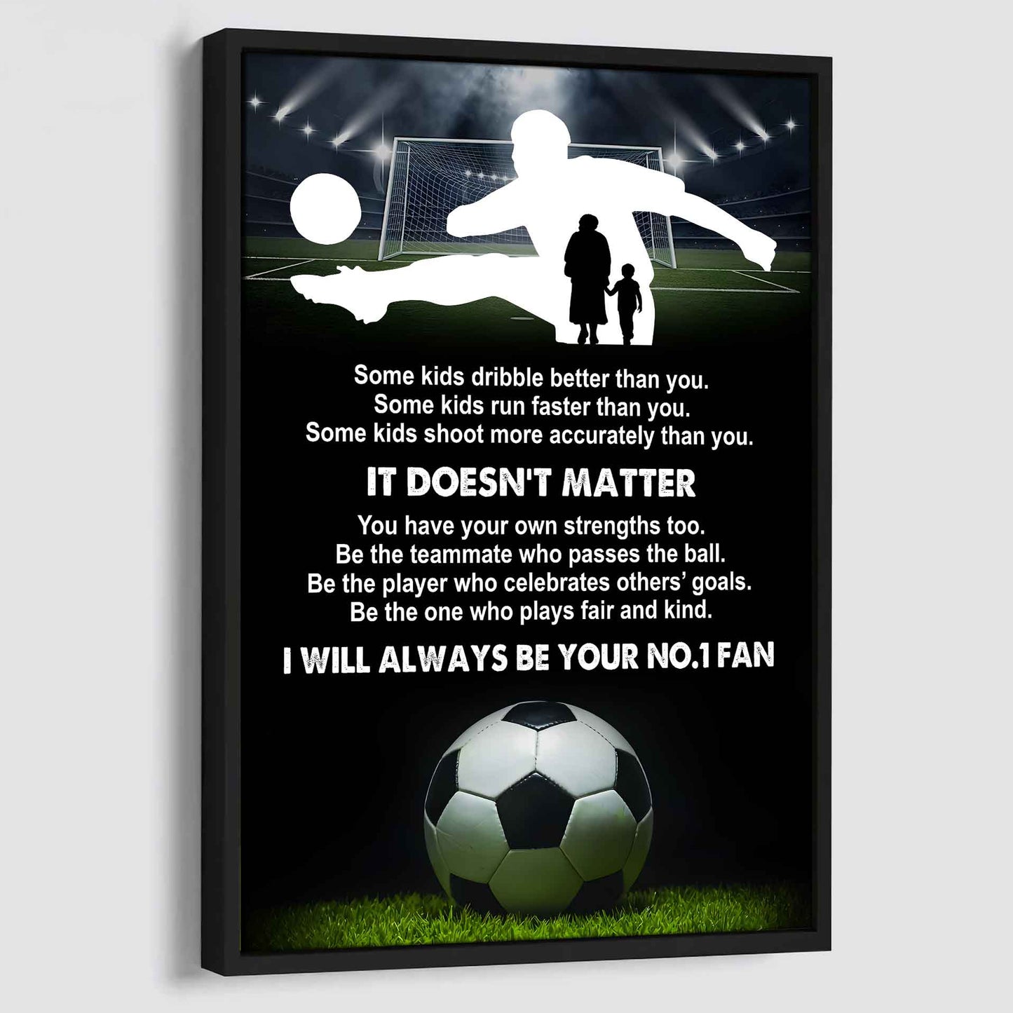 Sport Poster American Football Canvas Be The One Who Plays Fair And Kind I Will Always Be Your No1 Fan Gift For Your Kid Xmas Gift From Grandpa And Grandma