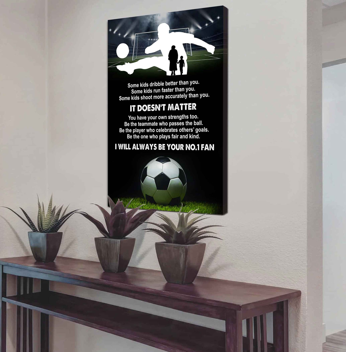 Sport Poster American Football Canvas Be The One Who Plays Fair And Kind I Will Always Be Your No1 Fan Gift For Your Kid Xmas Gift From Grandpa And Grandma