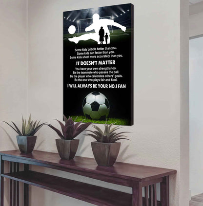 Sport Poster American Football Canvas Be The One Who Plays Fair And Kind I Will Always Be Your No1 Fan Gift For Your Kid Xmas Gift From Grandpa And Grandma