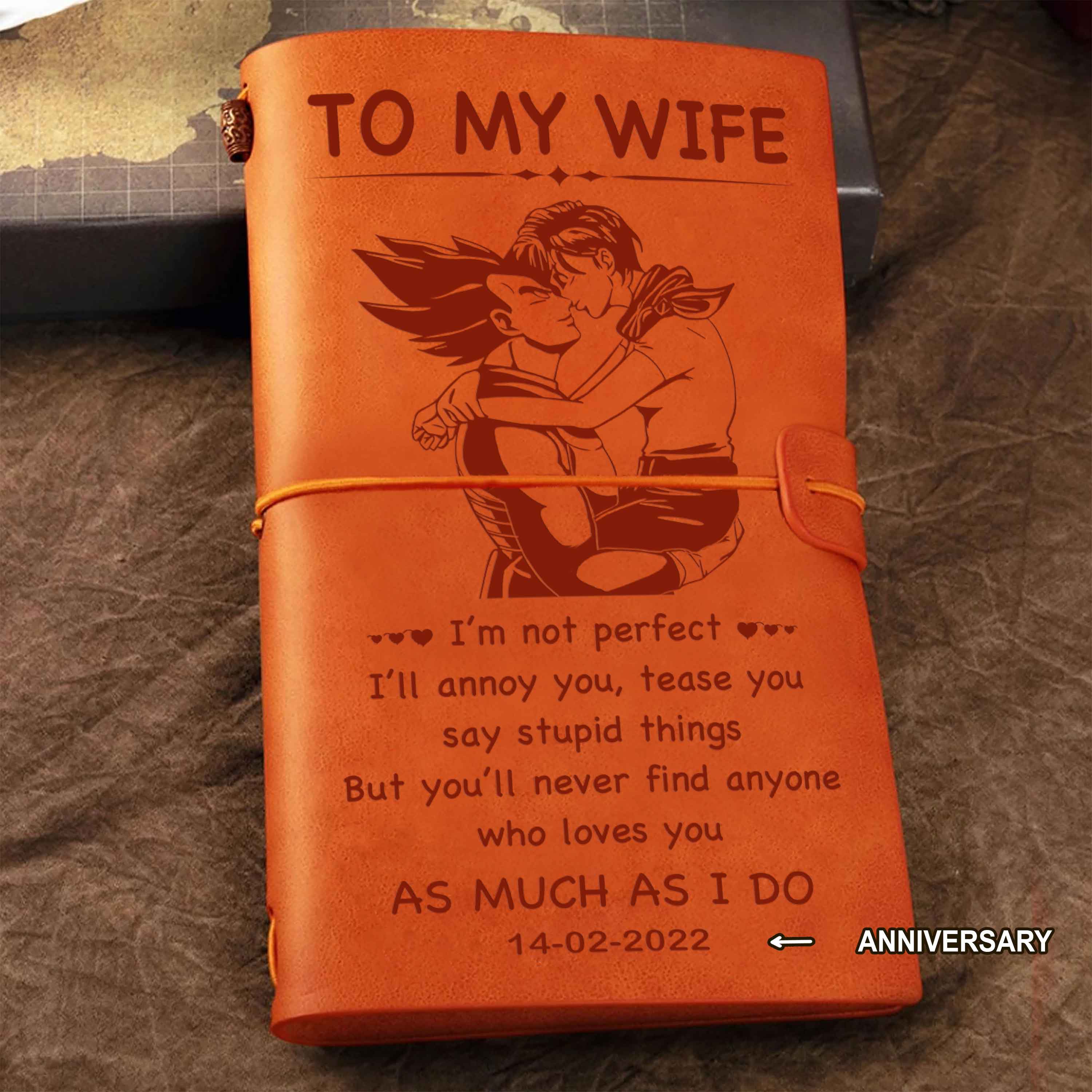 Valentines gifts Vintage Journal Husband to Wife With Loving Message Perfect Gift For You Darling