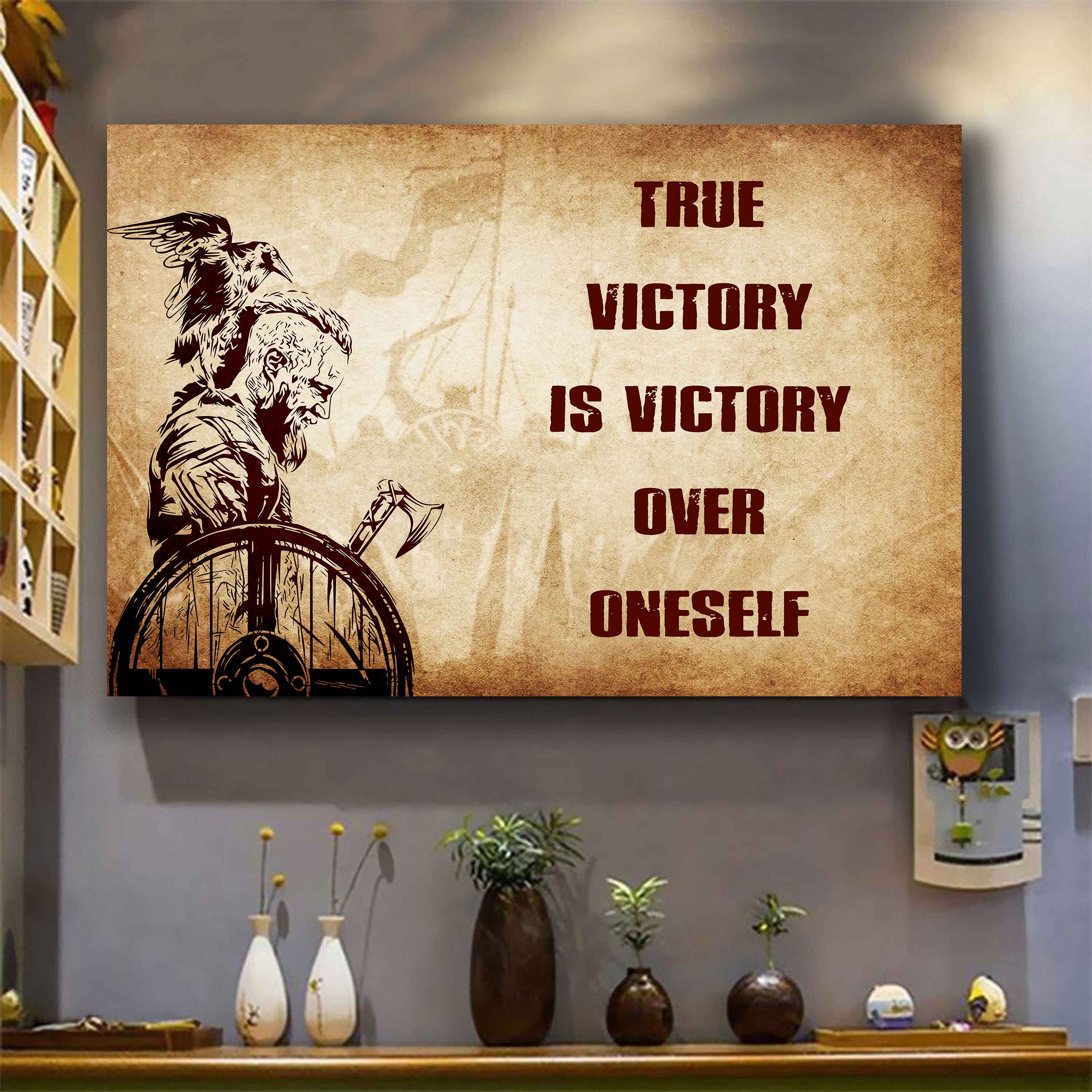 DRB Poster Canvas True Victory Is Victory Over Oneself Gift For Your Friend