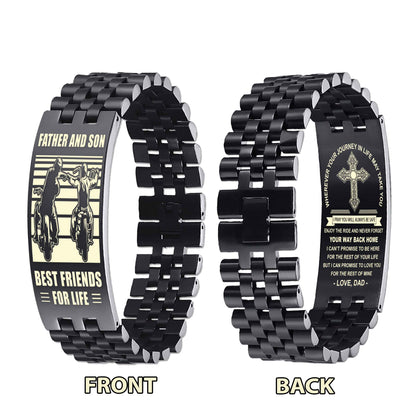New Version Double Sided Bracelet Gift From Dad For Son - Never Forget Your Way Back Home