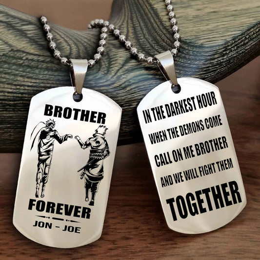Once A Sibling Always A Sibling Double Side Dog Tag For Your Brother Your Sister