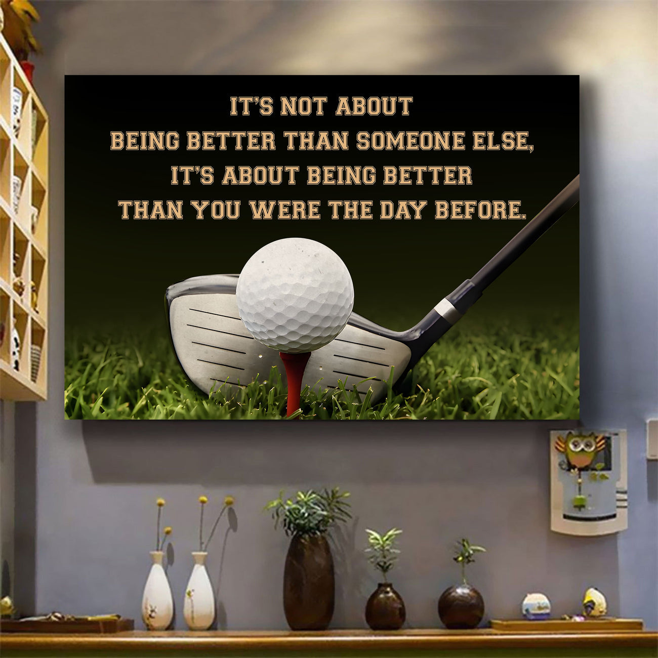 Golf customizable poster canvas