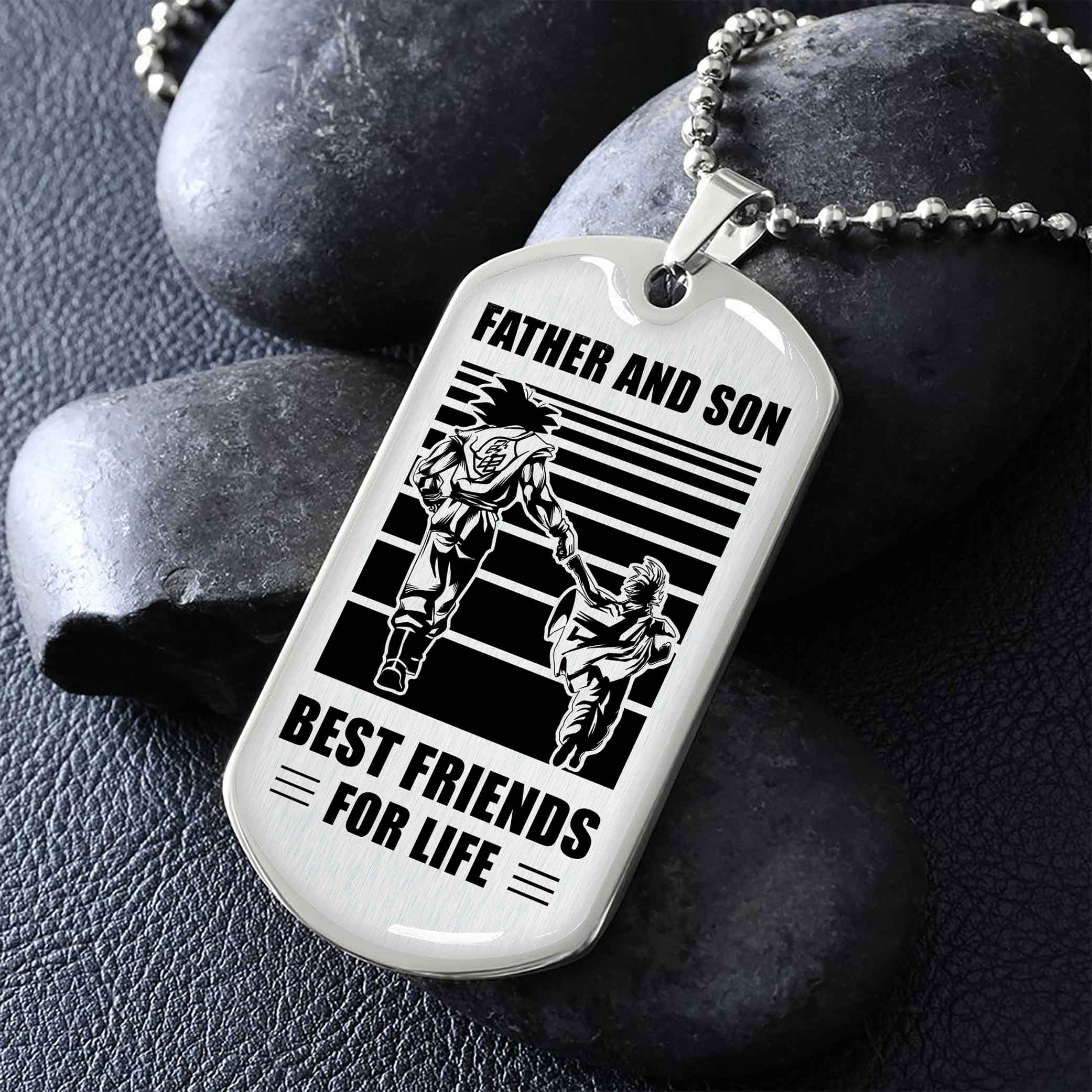 Father and Son Dog Tag Silver And 18K Gold Plated