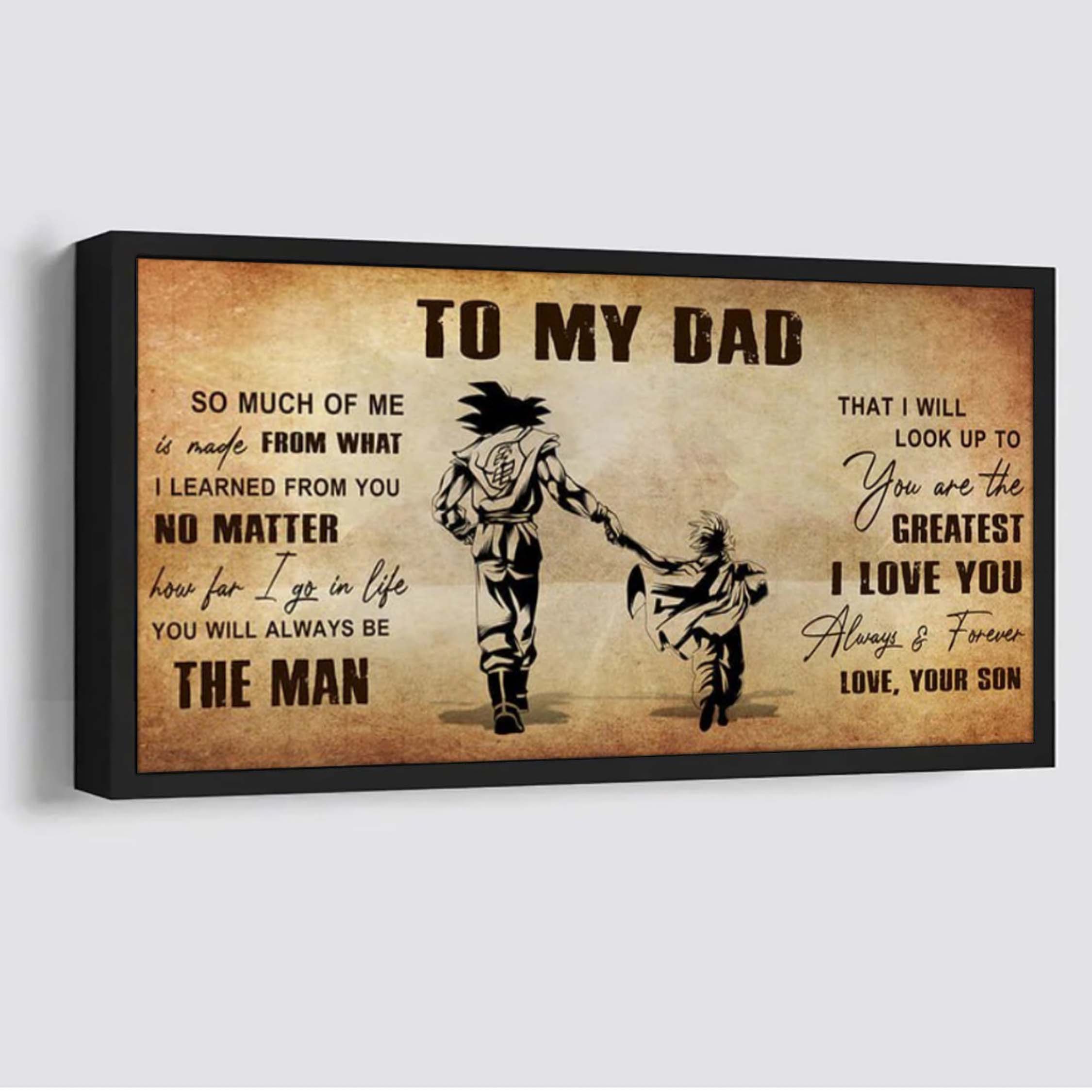 TO DAD- CANVAS POSTER