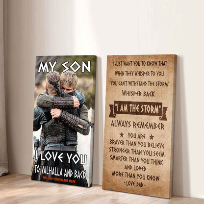 VK Canvas Set My Son I Love You Valhalla And Back Gift From Dad To Son Ver 3