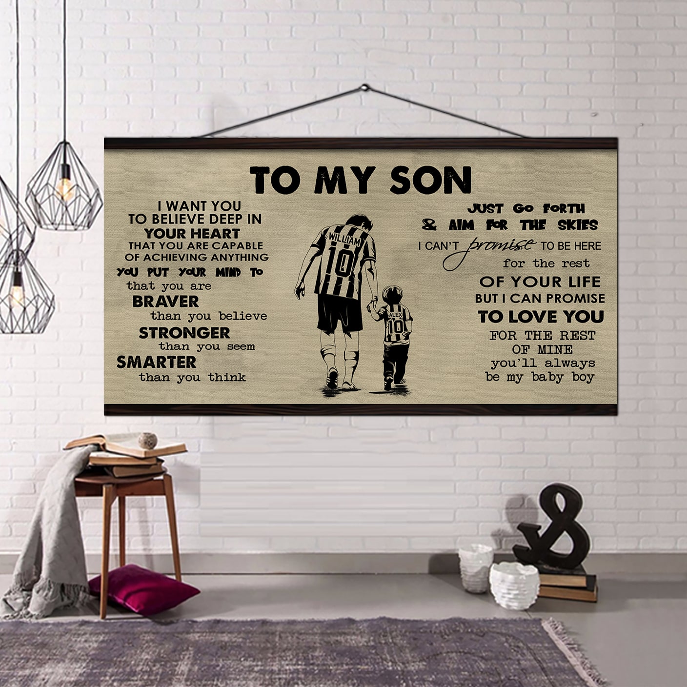 Dad and Son- CANVAS POSTER