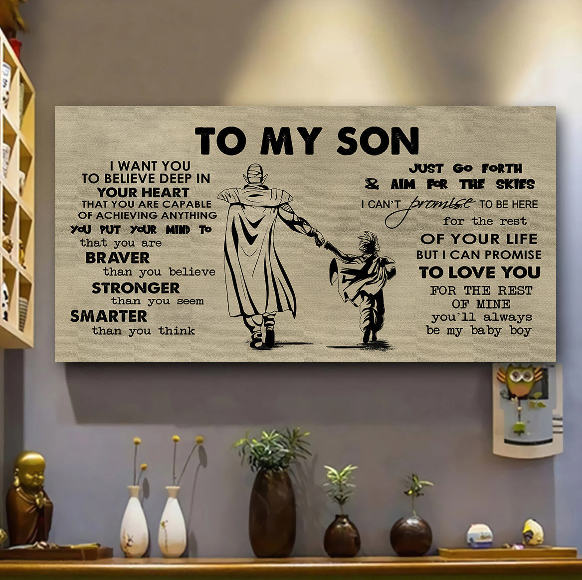 Dad and Son- CANVAS POSTER