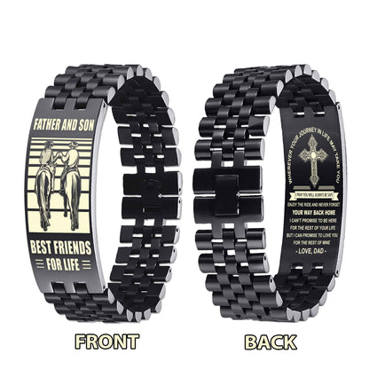 New Version Double Sided Bracelet Gift From Dad For Son - Never Forget Your Way Back Home