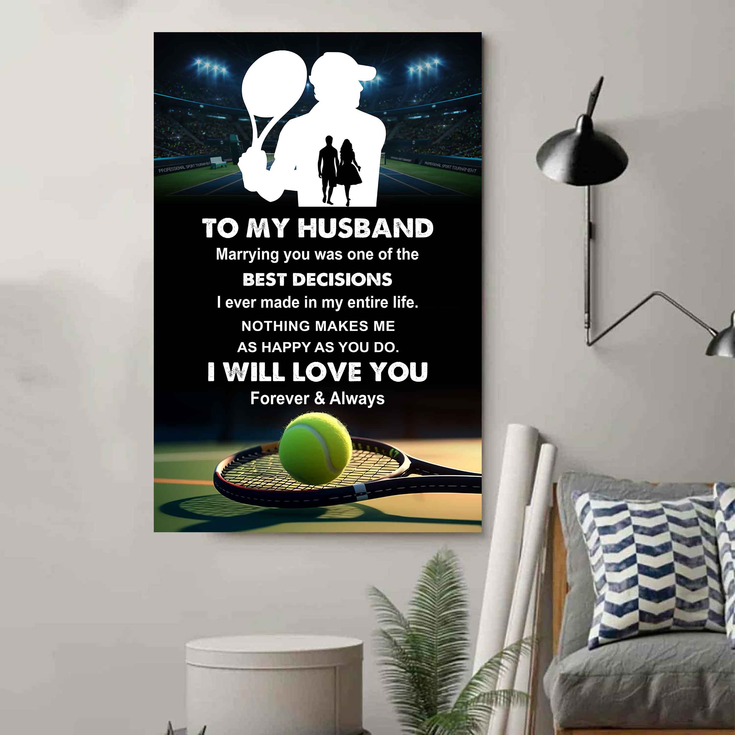 Sport Poster Canvas To My Husband Marrying You Was One Of The Best Decision Gift For Your Husband