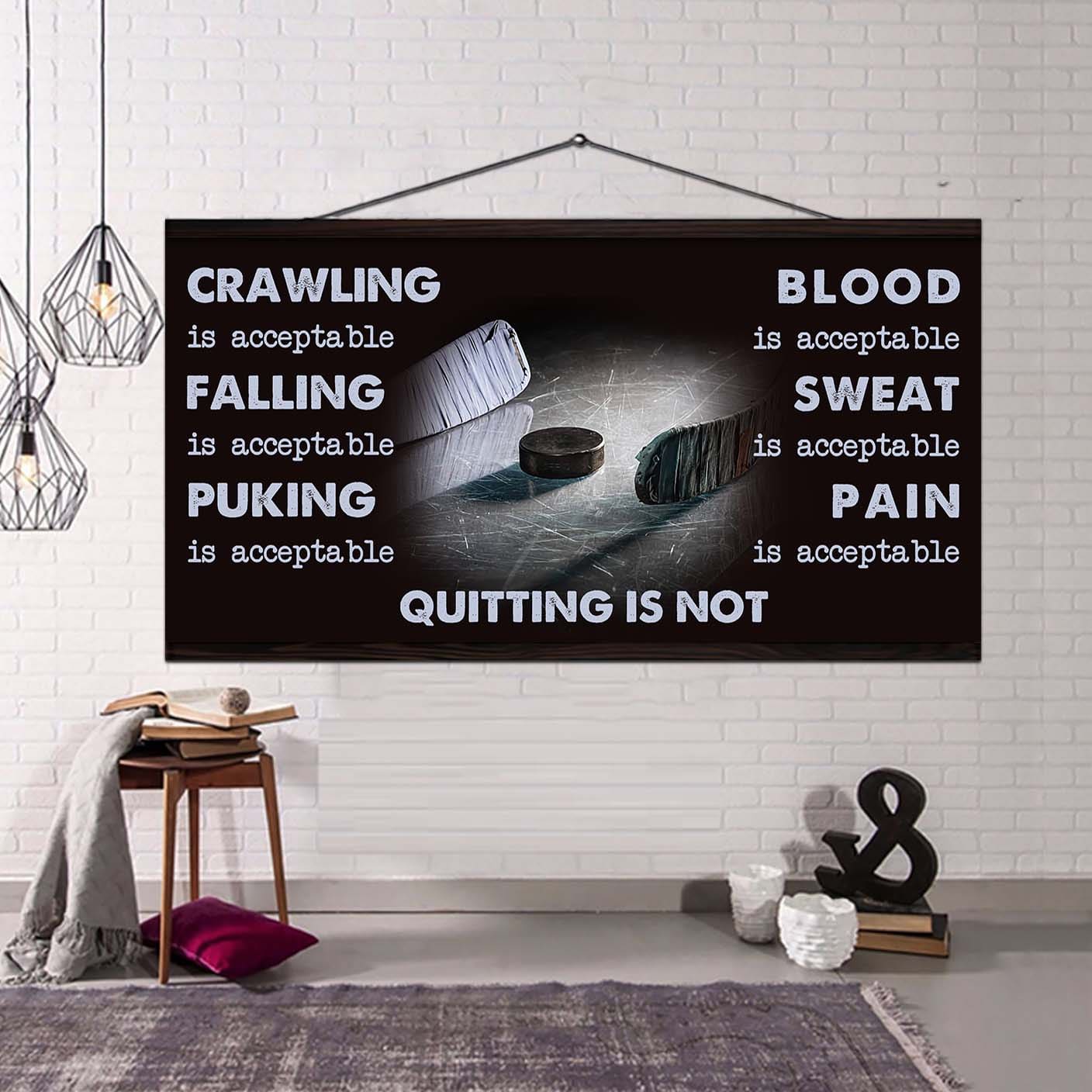 American Football Poster Canvas Quiting Is Not