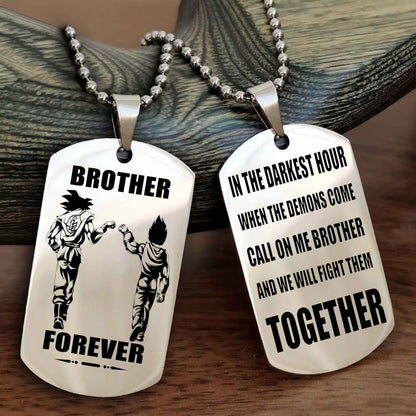 Soldier: Army-Air Force Personalized Double Sided Dog Tag For My Brother - Call On Me Brother And We Will Fight Them Together Gift For Your Friend