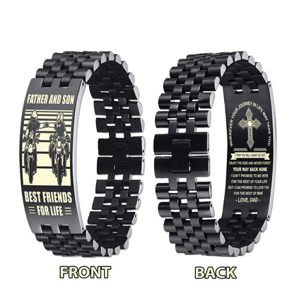 New Version Double Sided Bracelet Gift From Dad For Son - Never Forget Your Way Back Home