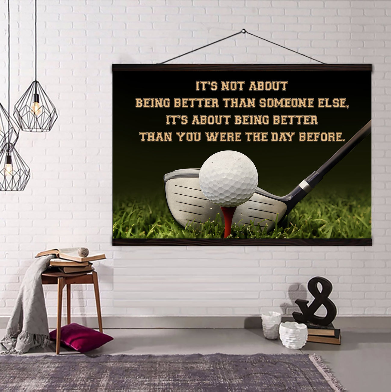 Golf customizable poster canvas