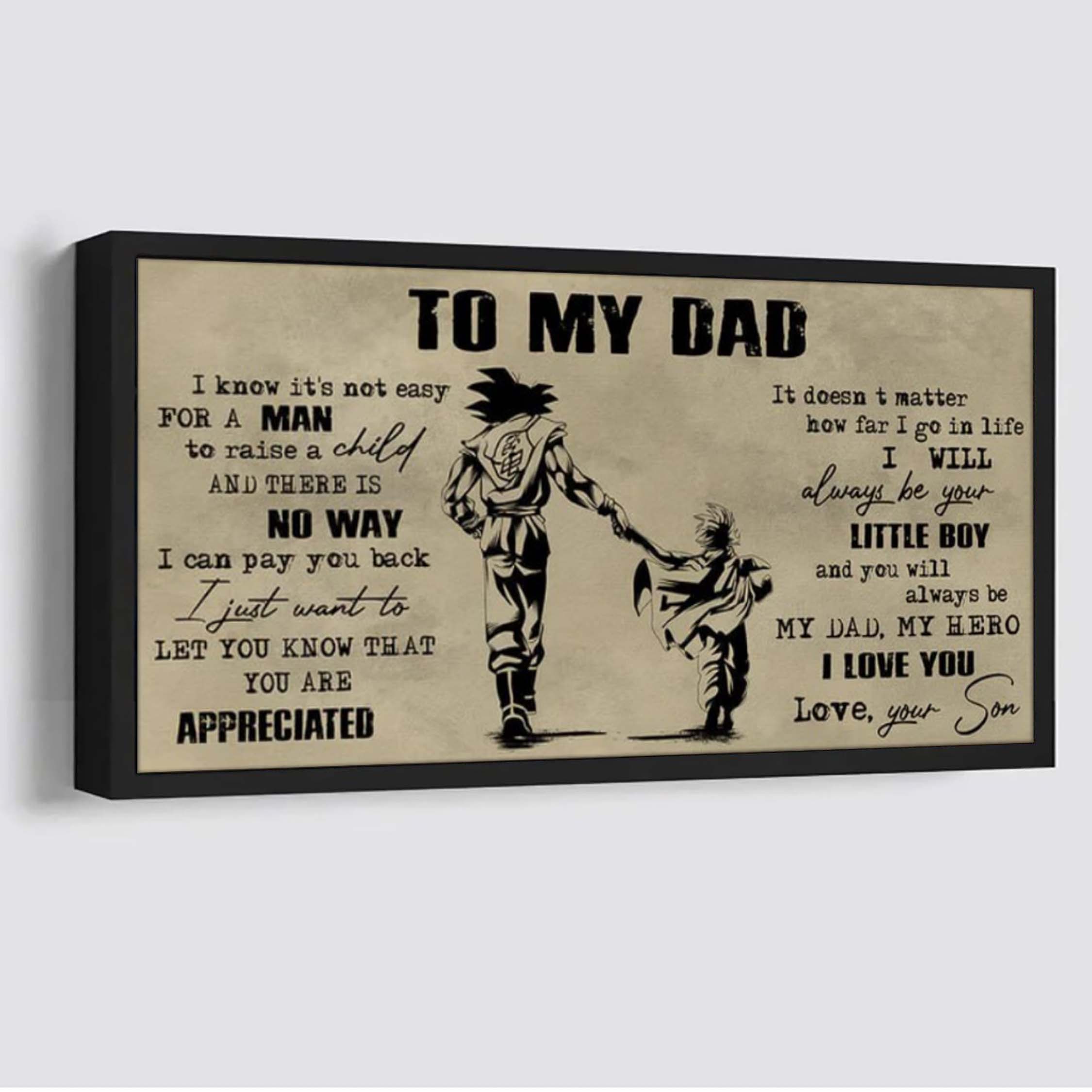 TO DAD- CANVAS POSTER