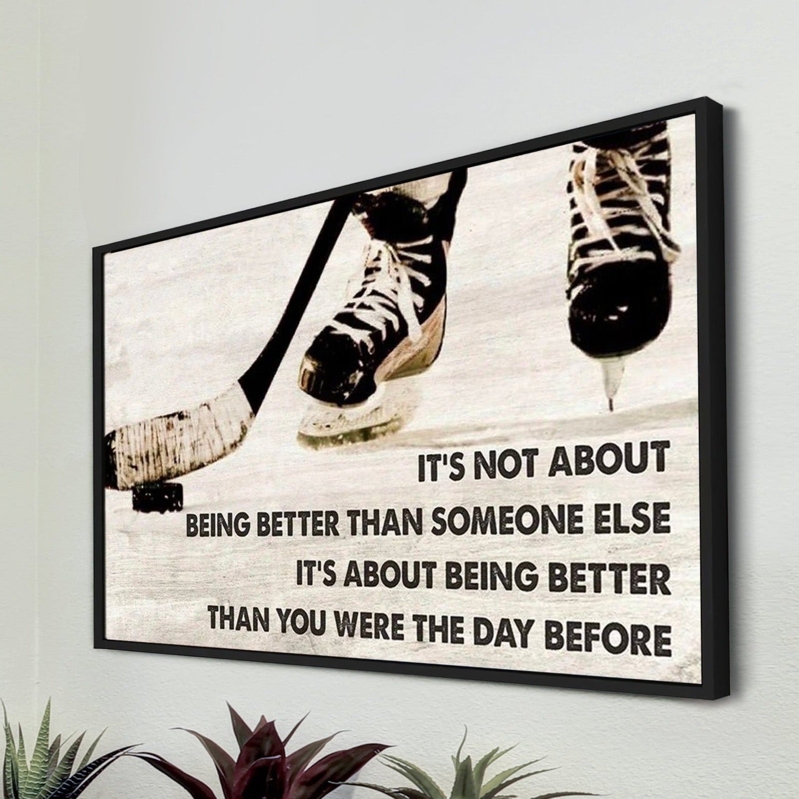 Basketball Ver 5 Customizable Poster Canvas It is not about better than someone else, It is about being better than you were the day before