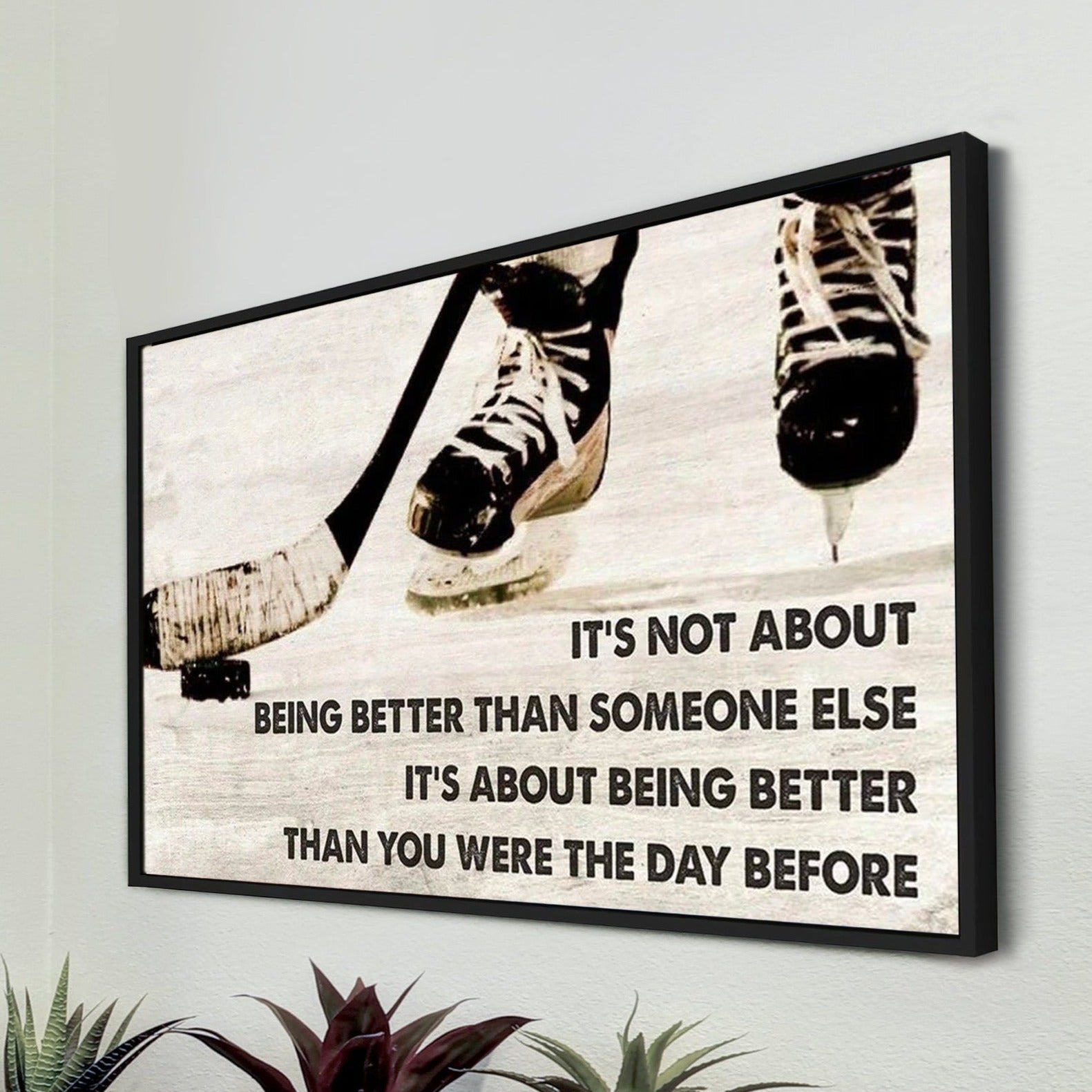 Squash Ball customizable poster canvas - It is not about better than someone else, It is about being better than you were the day before