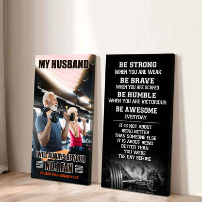 Old Sport Couple To My Husband Be Strong When You Are Weak Be Badass Everyday Set 2 Canvas Wall Art