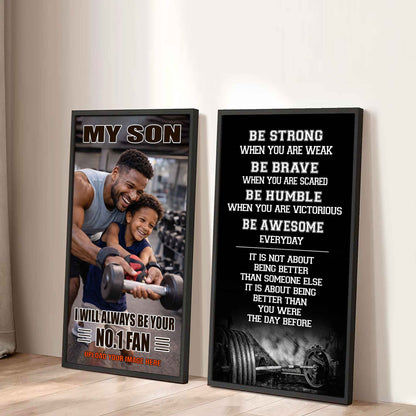 My Son Be Strong When You Are Weak Be Badass Everyday Set 2 Canvas Wall Art From Dad To Son