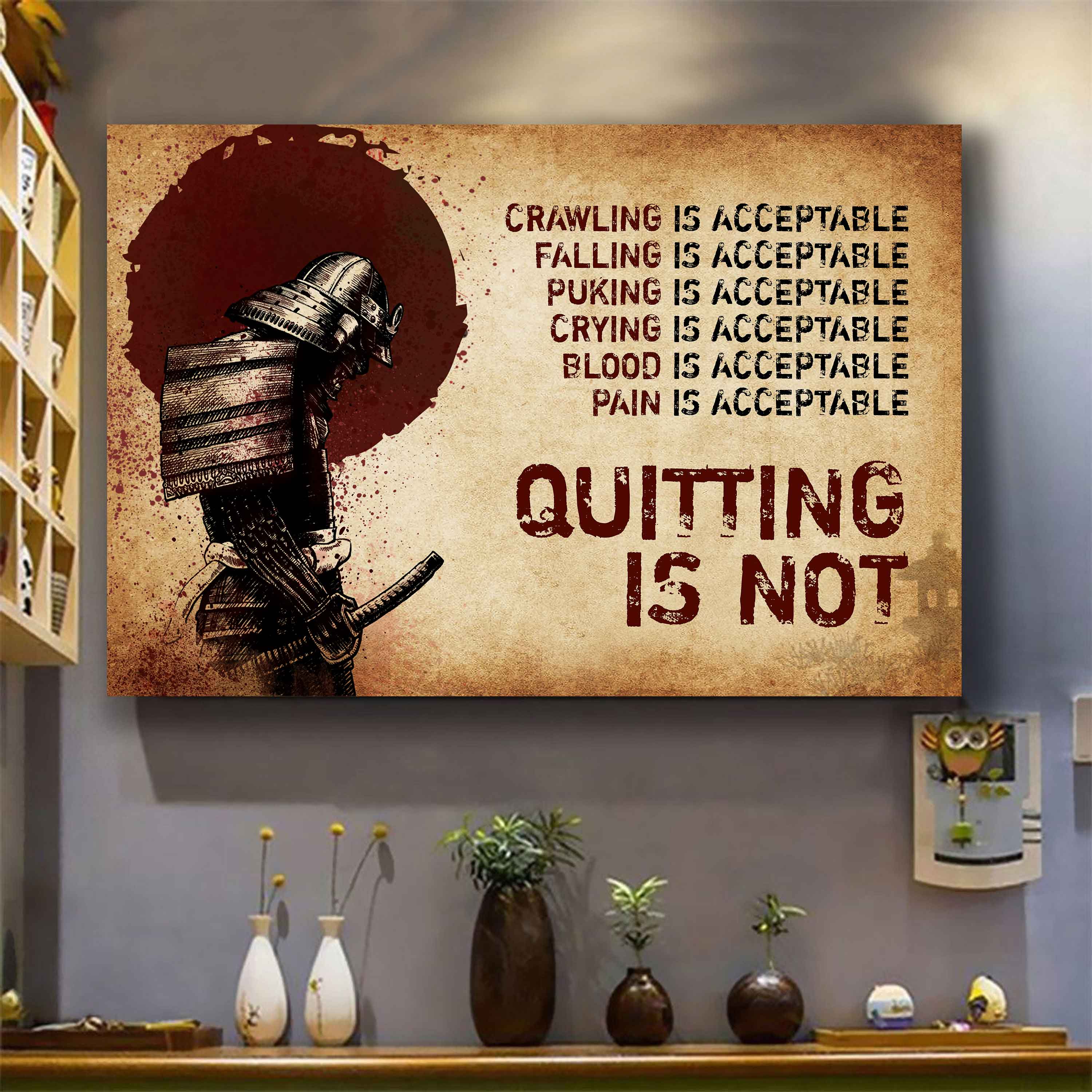 DRB Poster Canvas Quiting Is Not Best Gifts Motivation Quotes