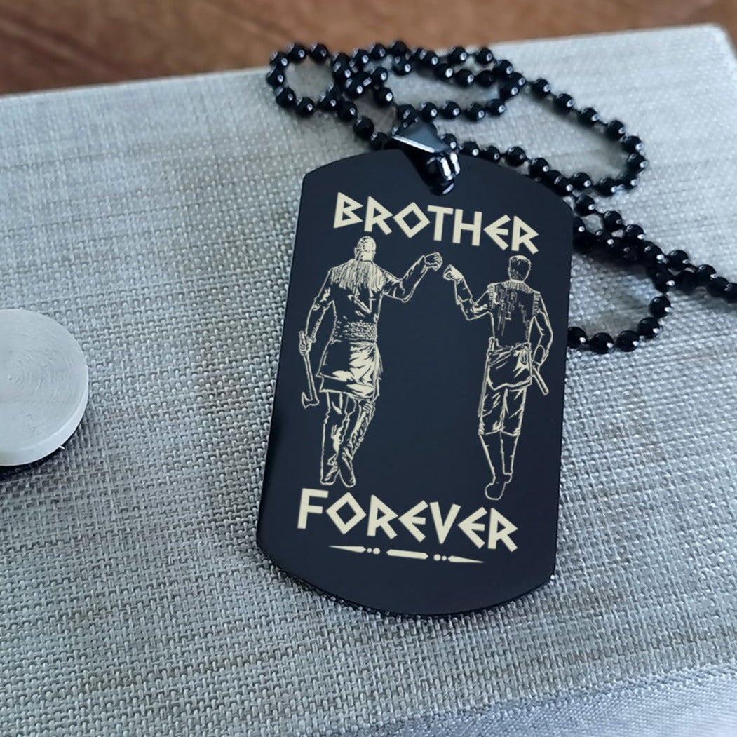 Viking double side dog tag bracelet Call on me brother and We will fight them together