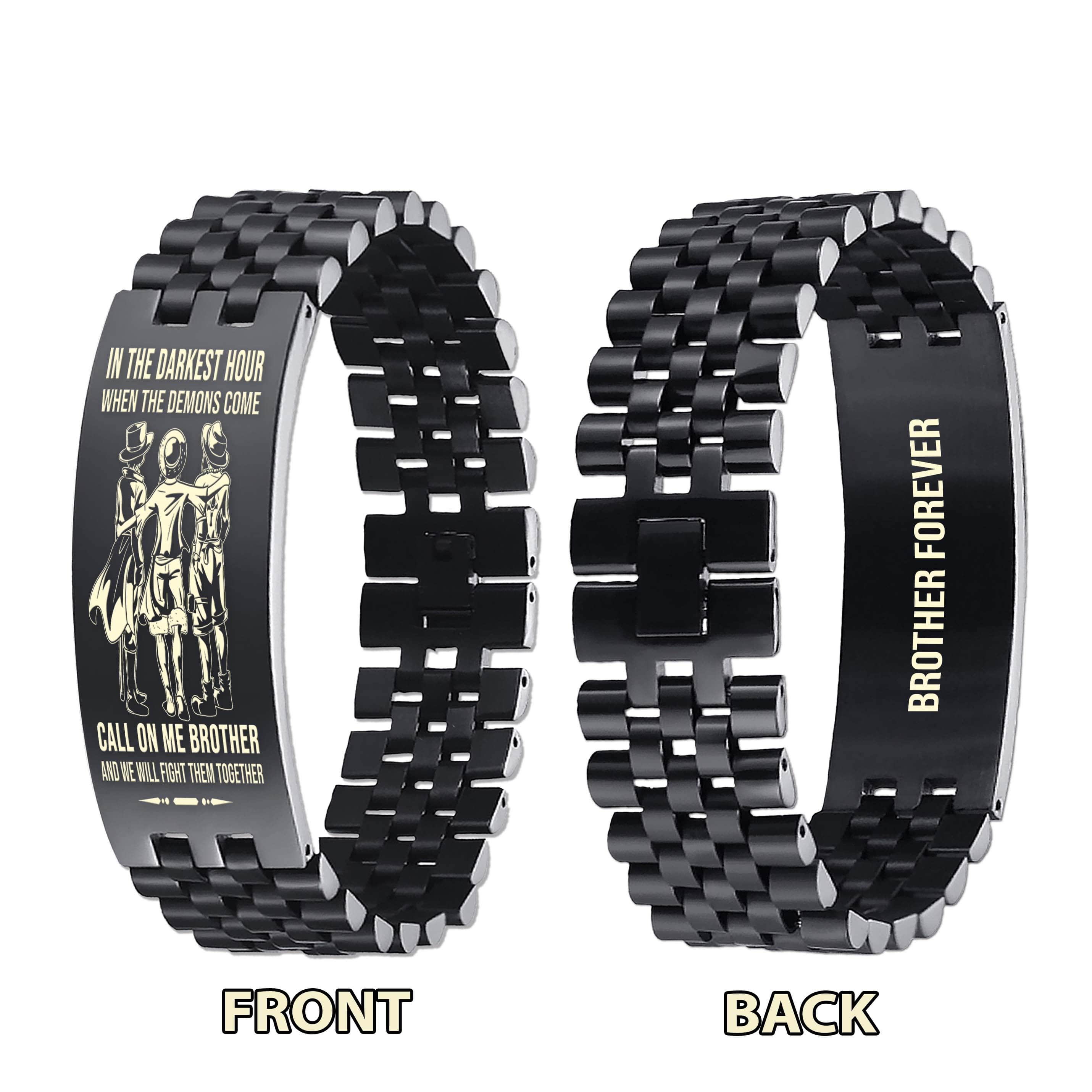 Samurai-Brother Forever Customizable engraved brother bracelet double sided gift from brother