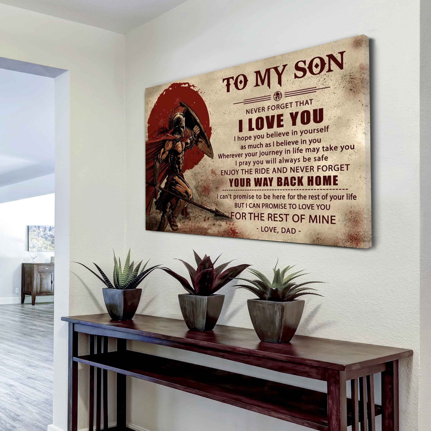 Spartan canvas dad to son-wbh