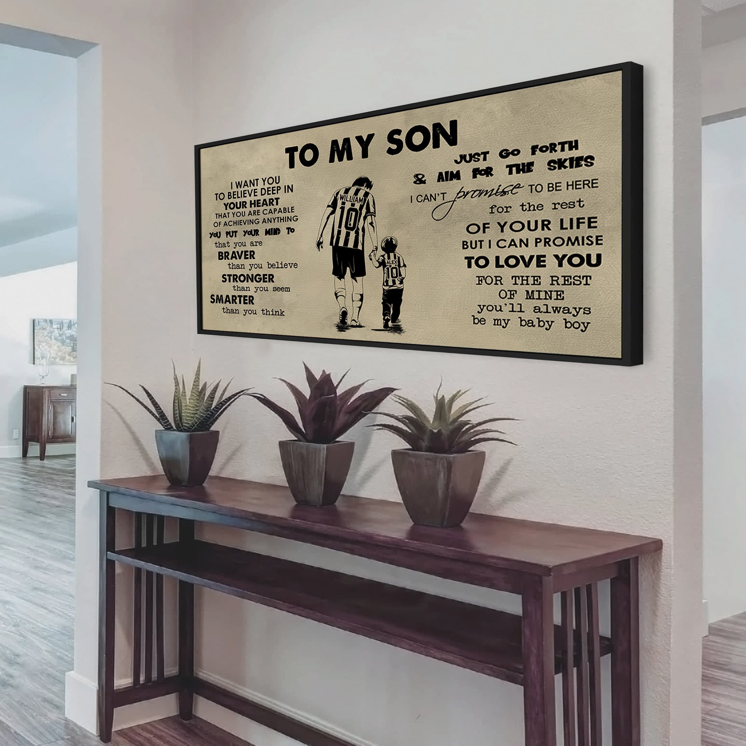 VGT TO MY SON- I WANT YOU TO BELIEVE- CANVAS POSTER