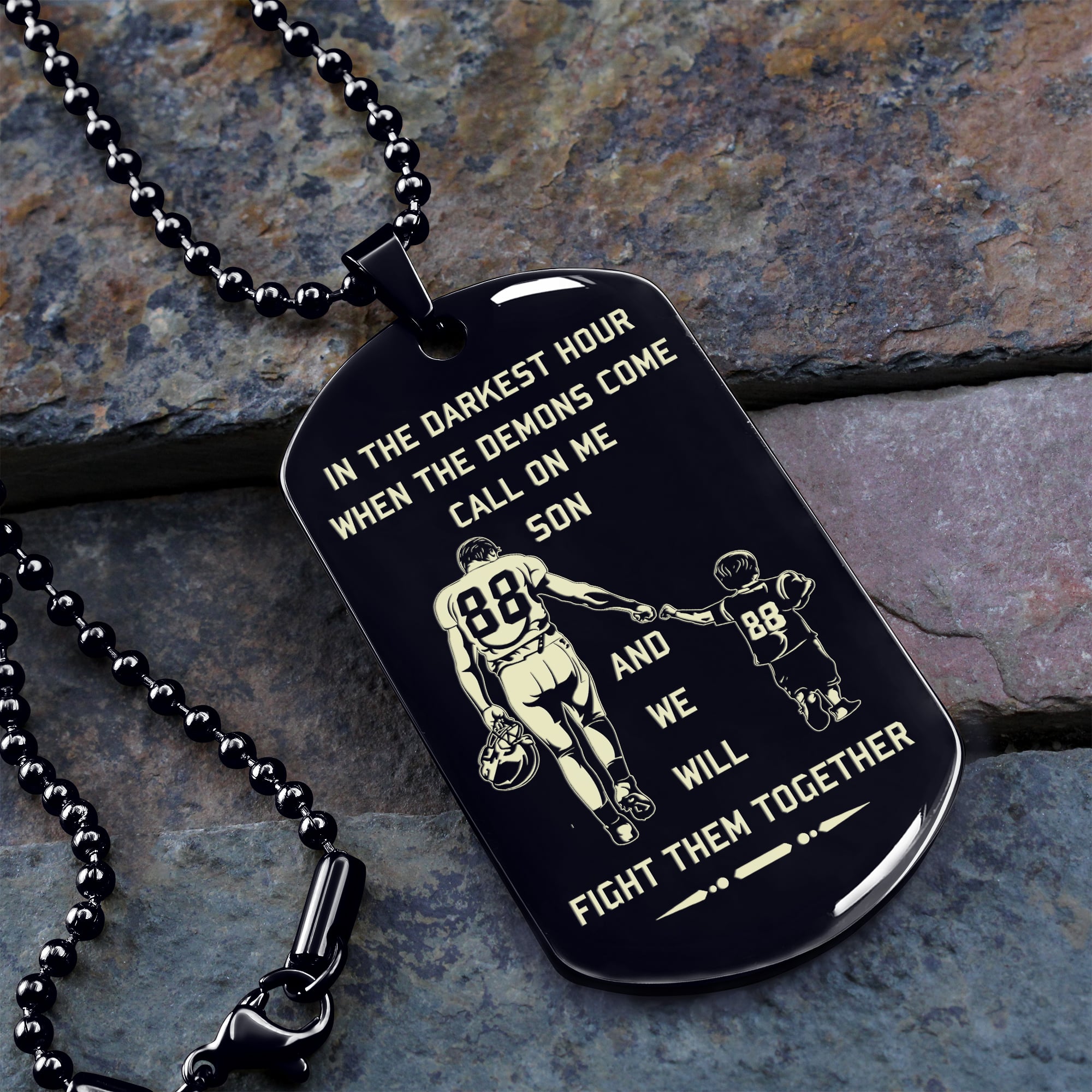 Call on me Son Dog Tag from Dad to Son