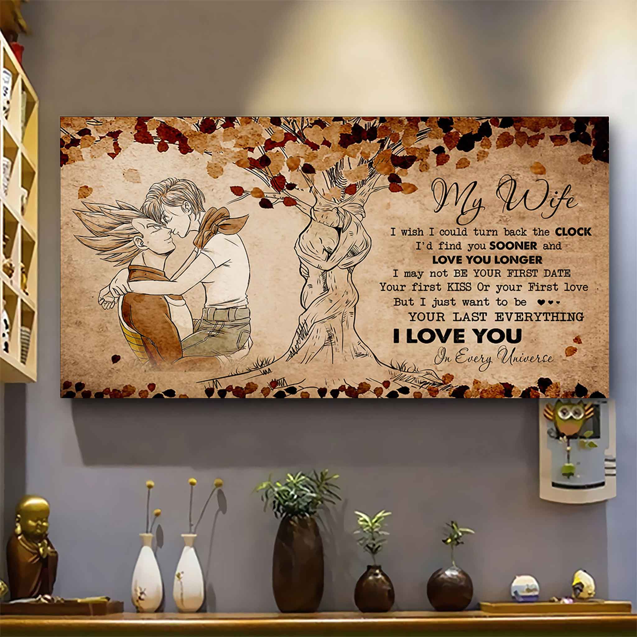 Samurai Poster Canvas To My Wife I Wish I Could Turn Back The Clock - I Love You In Every Universe