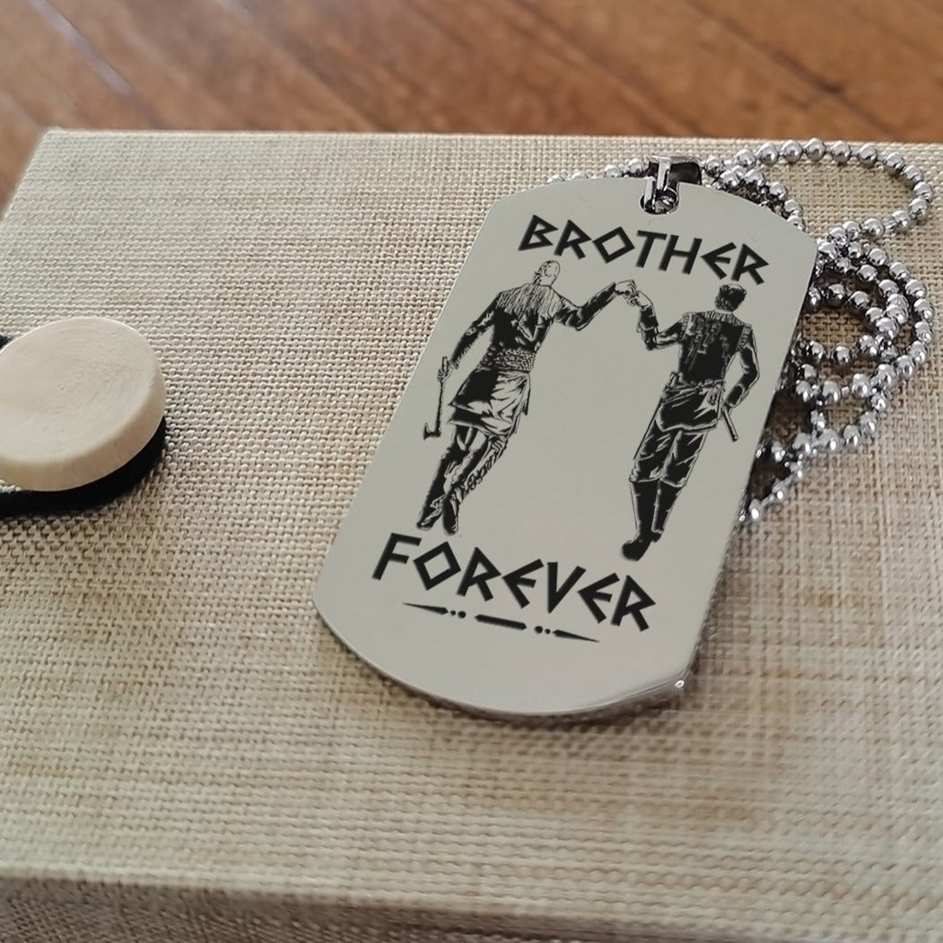 Viking double side dog tag bracelet Call on me brother and We will fight them together