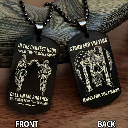 Soldier Personalized Double Sided Dog Tag For Brother