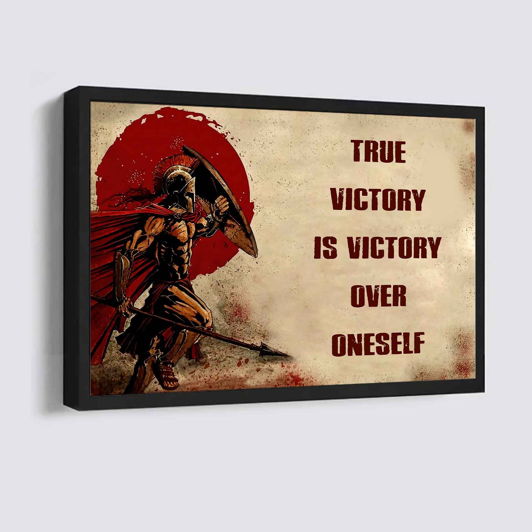 DRB Poster Canvas True Victory Is Victory Over Oneself Gift For Your Friend