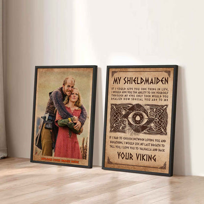 VK To My Shieldmaiden I Love You From Your VK Man Canvas 2 Piece Gift For Your Darling