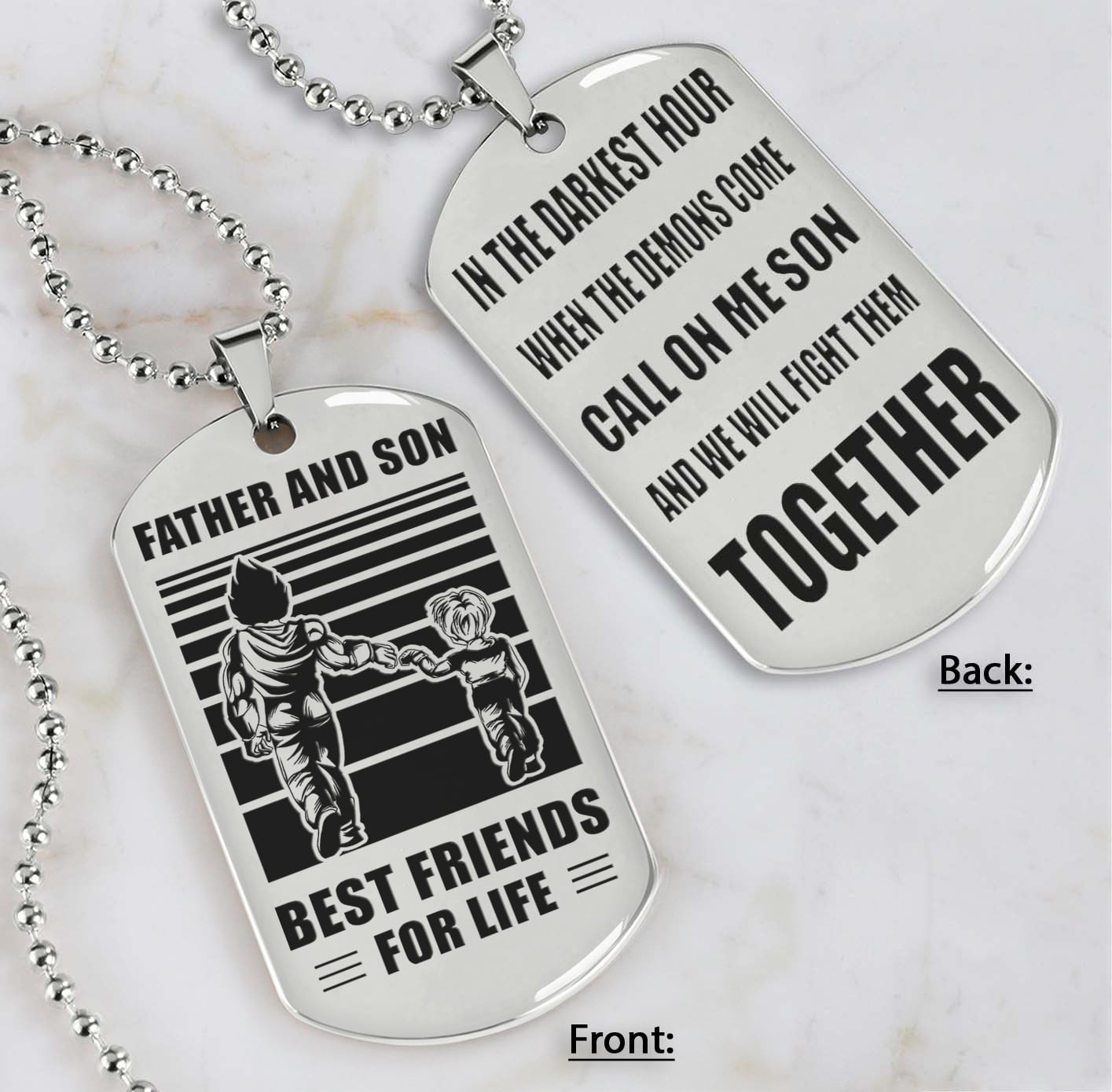 Cowboy Personalized Double Sided Dog Tag Call On Me Son And We Will Fight Them Together Gifts For Your Son From Dad
