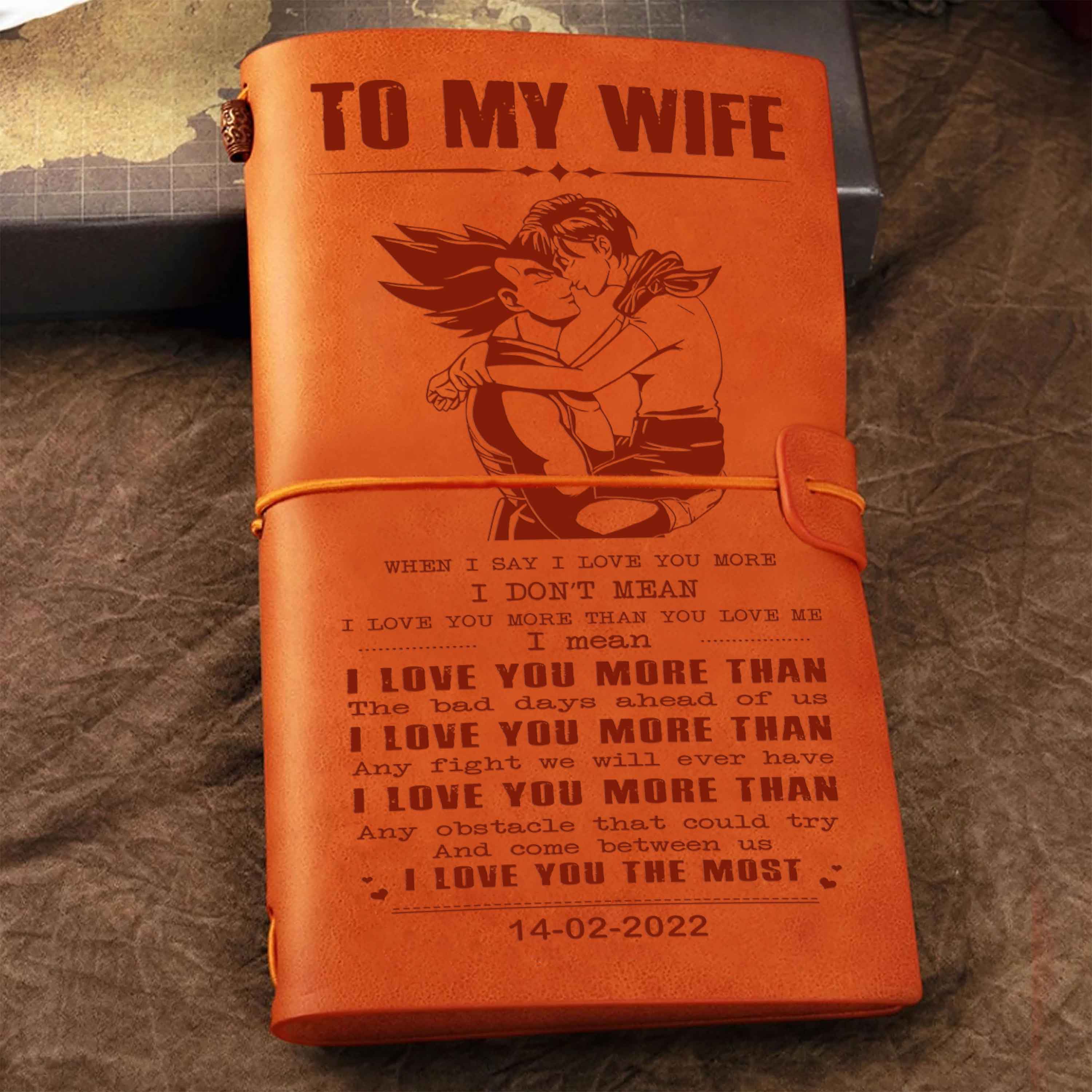 Valentines gifts Vintage Journal Husband to Wife With Loving Message Perfect Gift For You Darling