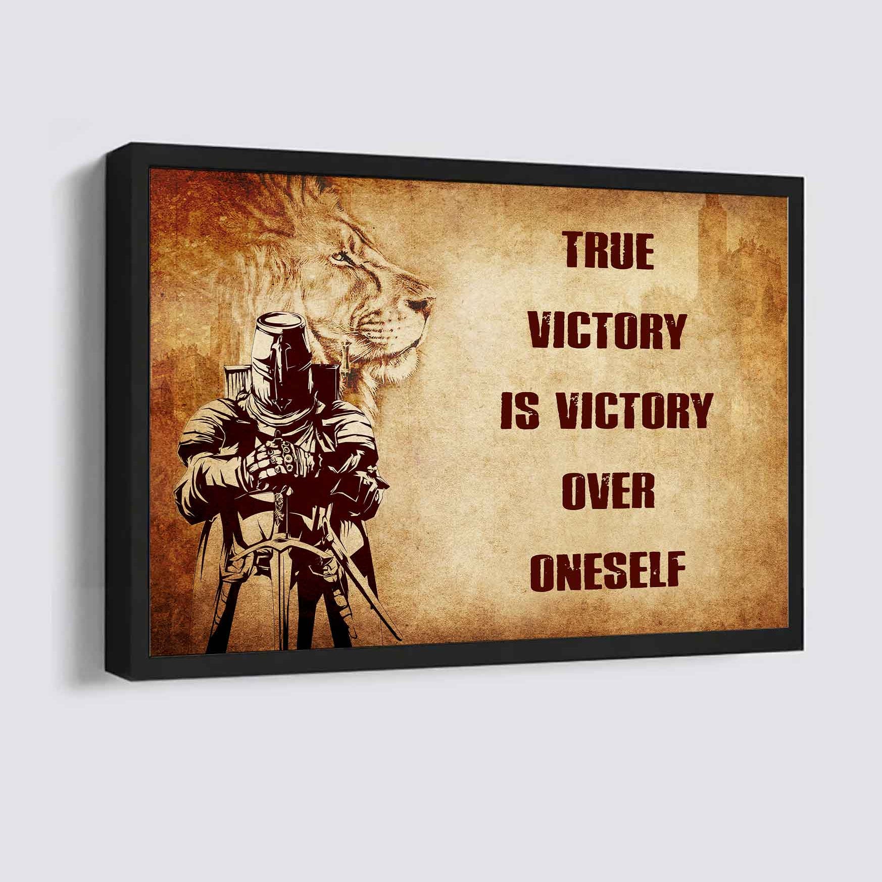 DRB Poster Canvas True Victory Is Victory Over Oneself Gift For Your Friend
